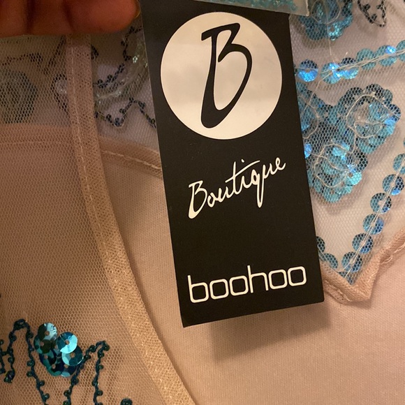 Kendall Embellished high Neck Bodycon dress - Picture 4 of 5